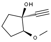 Cyclopentanol, 1-ethynyl-2-methoxy-, trans- (9CI) Struktur