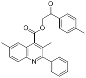 2-(4-methylphenyl)-2-oxoethyl 3,6-dimethyl-2-phenyl-4-quinolinecarboxylate Struktur