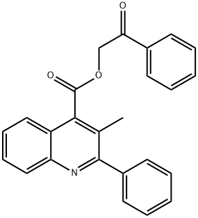 2-oxo-2-phenylethyl 3-methyl-2-phenyl-4-quinolinecarboxylate Struktur