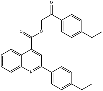 2-(4-ethylphenyl)-2-oxoethyl 2-(4-ethylphenyl)-4-quinolinecarboxylate Struktur