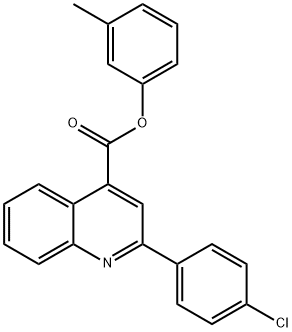 3-methylphenyl 2-(4-chlorophenyl)-4-quinolinecarboxylate Struktur