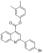 3,4-dimethylphenyl 2-(4-bromophenyl)-4-quinolinecarboxylate Struktur