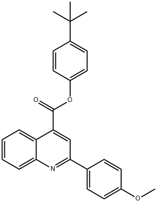 4-tert-butylphenyl 2-(4-methoxyphenyl)-4-quinolinecarboxylate Struktur