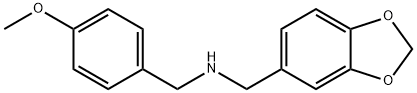 Benzo[1,3]dioxol-5-ylmethyl-(4-methoxy-benzyl)-amine Struktur