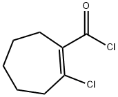 1-Cycloheptene-1-carbonylchloride,2-chloro-(9CI) Struktur