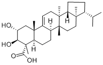 (4S)-2α,3β-Dihydroxy-D:C-friedo-B':A'-neogammacer-9(11)-en-23-oic acid Struktur