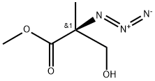 Propanoic acid, 2-azido-3-hydroxy-2-methyl-, methyl ester, (2S)- (9CI) Struktur