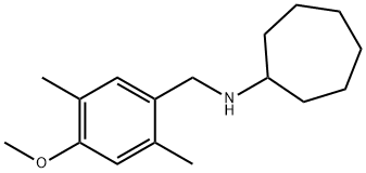 N-(4-methoxy-2,5-dimethylbenzyl)cycloheptanamine Struktur