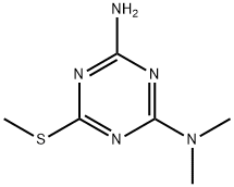 2-AMINO-4-(DIMETHYLAMINO)-6-(METHYLTHIO)-1,3,5-TRIAZINE Struktur