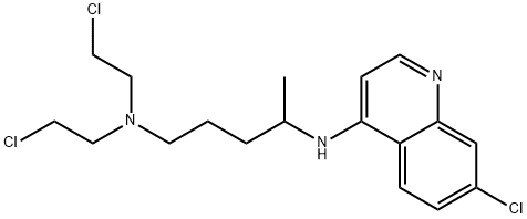 1,4-Pentanediamine, N1,N1-bis(2-chloroethyl)-N4-(7-chloro-4-quinolinyl )- Struktur