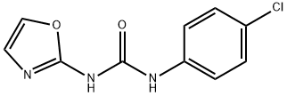 1-(p-Chlorophenyl)-3-(2-oxazolyl)urea Struktur