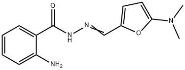 Benzoic  acid,  2-amino-,  [[5-(dimethylamino)-2-furanyl]methylene]hydrazide  (9CI) Struktur