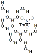 thulium(+3) cation trinitrate hexahydrate Struktur