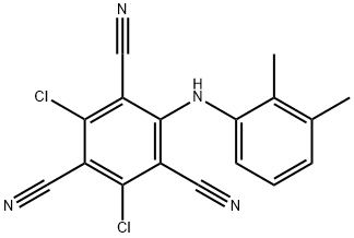 4,6-Dichloro-2-(2,3-dimethylanilino)benzene-1,3,5-tricarbonitrile Struktur