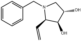 3,4-Pyrrolidinediol, 2-ethenyl-1-(phenylmethyl)-, (2R,3S,4S)- (9CI) Struktur