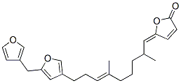 5-[9-[5-(3-Furylmethyl)furan-3-yl]-2,6-dimethyl-6-nonen-1-ylidene]furan-2(5H)-one Struktur