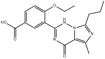 3-(1,4-Dihydro-5-Methyl-4-oxo-7-propyliMidazo[5,1-f][1,2,4]triazin-2-yl)-4-ethoxybenzoic Acid Struktur