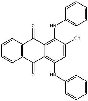 2-hydroxy-1,4-bis(phenylamino)anthraquinone Struktur