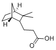 3,3-dimethylbicyclo[2.2.1]heptane-2-propionic acid Struktur