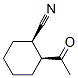 Cyclohexanecarbonitrile, 2-acetyl-, cis- (9CI) Struktur