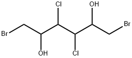 1,6-Dibromo-3,4-dichloro-2,5-hexanediol Struktur