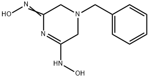 1-Phenylmethyl-3,5-piperazinedione dioxime Struktur