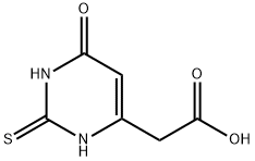 4-Pyrimidineacetic acid, 1,2,3,6-tetrahydro-6-oxo-2-thioxo- (9CI) Struktur