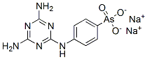 disodium [4-[(4,6-diamino-1,3,5-triazin-2-yl)amino]phenyl]arsonate Struktur