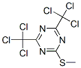 2-(Methylthio)-4,6-bis(trichloromethyl)-1,3,5-triazine Struktur