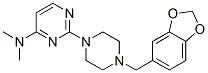 N,N-Dimethyl-2-(4-piperonylpiperazino)-4-pyrimidinamine Struktur