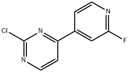 2-CHLORO-4-(2-FLUOROPYRIDIN-4-YL)PYRIMIDINE Struktur