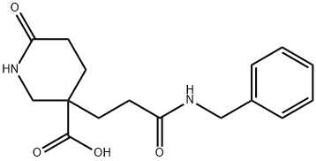 3-(2-BENZYLCARBAMOYL-ETHYL)-6-OXO-PIPERIDINE-3-CARBOXYLIC ACID Struktur