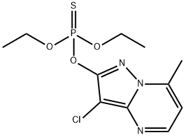 O-(3-chloro-7-methylpyrazolo[1,5-a]pyrimidin-2-yl) O,O-diethyl thiophosphate Struktur