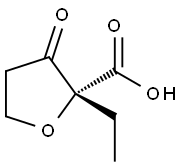 2-Furancarboxylicacid,2-ethyltetrahydro-3-oxo-,(2R)-(9CI) Struktur