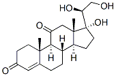 4-pregnene-17 alpha,20 beta,21-triol-3,11-dione Struktur