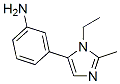 Benzenamine, 3-(1-ethyl-2-methyl-1H-imidazol-5-yl)- (9CI) Struktur