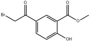 Benzoic acid, 5-(2-broMoacetyl)-2-hydroxy-, Methyl ester Struktur