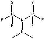 1,1-Bis(difluorophosphinothioyl)-2,2-dimethylhydrazine Struktur