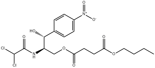 Butanedioic acid 1-butyl 4-[(2R,3R)-2-(dichloroacetylamino)-3-hydroxy-3-(4-nitrophenyl)propyl] ester Struktur