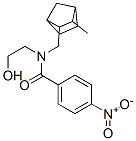 N-(2-Hydroxyethyl)-N-[(3-methyl-2-norbornyl)methyl]-p-nitrobenzamide Struktur