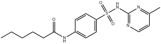 N-(4-{[(4-methyl-2-pyrimidinyl)amino]sulfonyl}phenyl)hexanamide Struktur