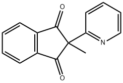 2-methyl-2-pyridin-2-yl-indene-1,3-dione Struktur