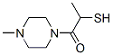 Piperazine, 1-(2-mercapto-1-oxopropyl)-4-methyl- (9CI) Struktur