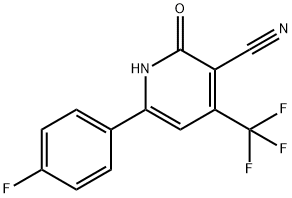 4-(TRIFLUOROMETHYL)-6-(4-FLUOROPHENYL)-1,2-DIHYDRO-2-OXOPYRIDINE-3-CARBONITRILE Struktur