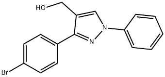 (3-(4-BROMOPHENYL)-1-PHENYL-1H-PYRAZOL-4-YL)METHANOL Structure