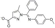 1-(N-(4-methoxyphenyl)benzimidoyl)-5-methyl-3-pyrazolecarboxylate Struktur