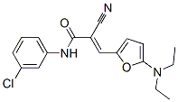 2-Propenamide,  N-(3-chlorophenyl)-2-cyano-3-[5-(diethylamino)-2-furanyl]- Struktur