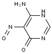 4(1H)-Pyrimidinone, 6-amino-5-nitroso- (9CI) Struktur