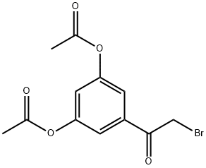 5-(2-bromoacetyl)-1,3-phenylene diacetate Struktur