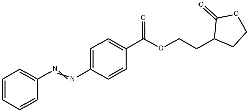 4-(Phenylazo)benzoic acid 2-(tetrahydro-2-oxofuran-3-yl)ethyl ester Struktur